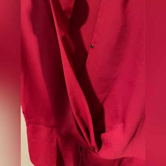 Chelsea 28 Red Snap Front Blouse - Picture 4 of 7